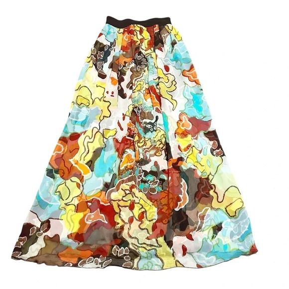 Diane Von Furstenberg Dresses & Skirts - Diane Von Furstenberg multi-coloured silk maxi skirt or strapless dress size 6